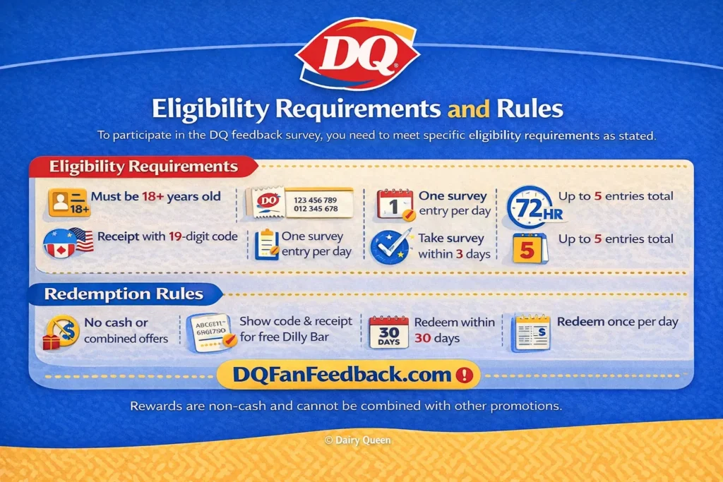 dairyqueen survey requirements